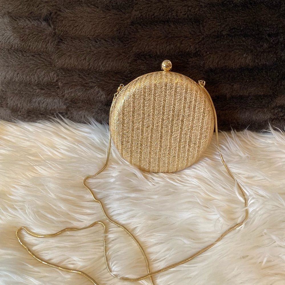 Nordstrom Gold Round Crossbody Bag
